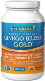 Ginkgo Biloba Extract - Double Strength Ginkgo Biloba Gold 120mg 180 Vegetarian Capsules - The GOLD Standard USP Grade GMO-free Ginkgo Biloba Supplement