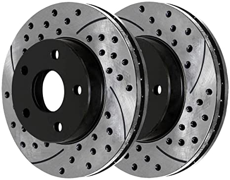 Auto Shack PR63007LR Front Drilled and Slotted Brake Rotor Pair