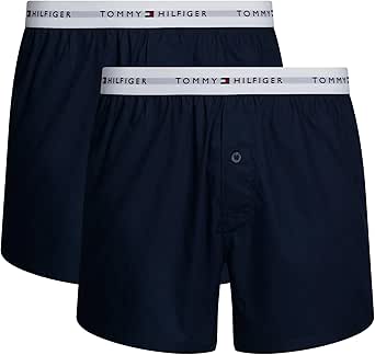 Tommy Hilfiger Herren 2er Pack Boxershorts Woven Boxer Baumwolle