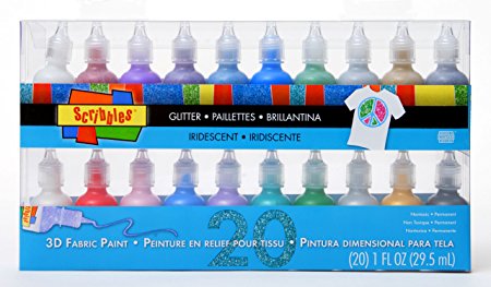 Scribbles 20-Pack Dimensional Fabric Paint