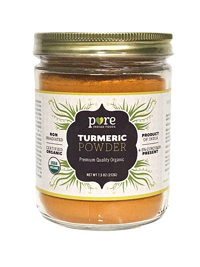 Organic Turmeric Powder Spice 8.5 oz - Freshly Packed in Glass Jar