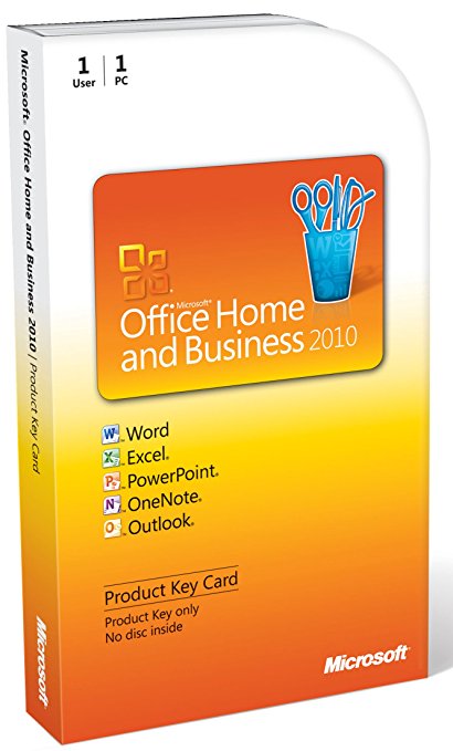 Microsoft Office Home and Business 2010, 1 User [Product Key Card Only] (PC)