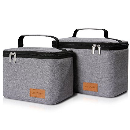 Lifewit Insulated Lunch Box for Men / Women / Kids, Large Capacity Thermal Bento Bag for Office / School / Picnic, (2 Bag)