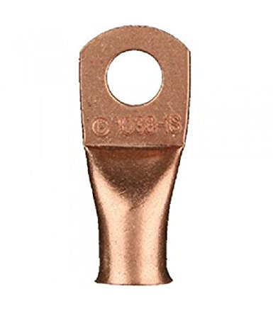 The Install Bay CUR10516 Copper 1/0 Gauge 5/16" Stud Ring Terminal (5/pack)