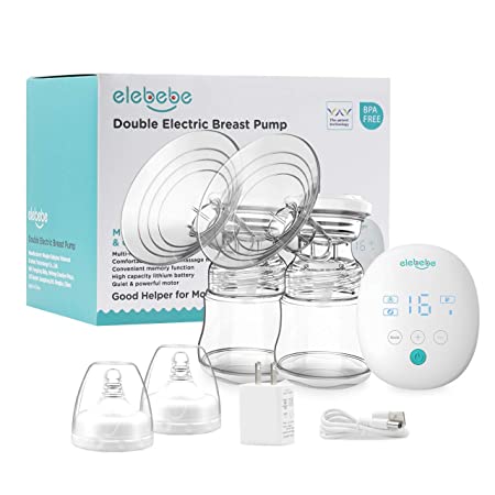 Portable Breast Pump – Hospital Grade Electric Breast Pump, BPA-Free, 4 Modes & 16 Levels Suction, Pain-Free Feeding Pump, USB Charging, Easy to Clean, Quiet, Anti-Backflow Hand-Free Smart Breast Pump