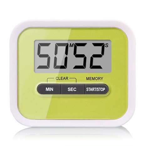 Raniaco Digital kitchen Timer, Countup & Countdown Timer Maximum to 99 Minutes 59 Seconds(Battery included)