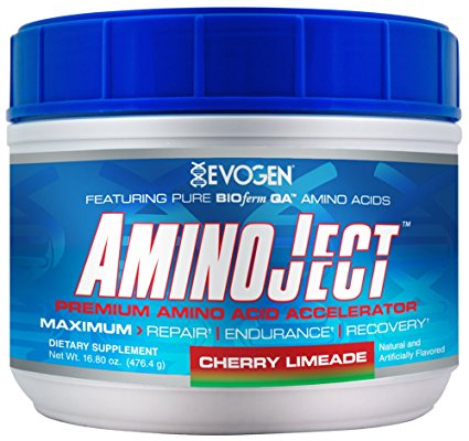 Evogen Aminoject 30 Servings Amino Acids, Cherry Limeade, 16.8 Ounce