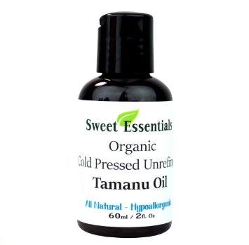 100 Pure Unrefined Organic Tamanu Foraha Oil -2oz- Imported from Tahiti - Cold Pressed - Scar Reduction - Acne Prevention and Healing - Age Spot Reduction - Moisturizing - Treat and Prevent Eczema and Psoriasis - By Sweet Essentials