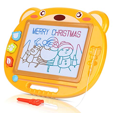 Peradix Large Magnetic Drawing Board For Kids 43 x 35 cm - Erasable Big Size Durable Doodle & Scribble Drawing Board Writing Pad for Kids Painting And Writing - Gift set