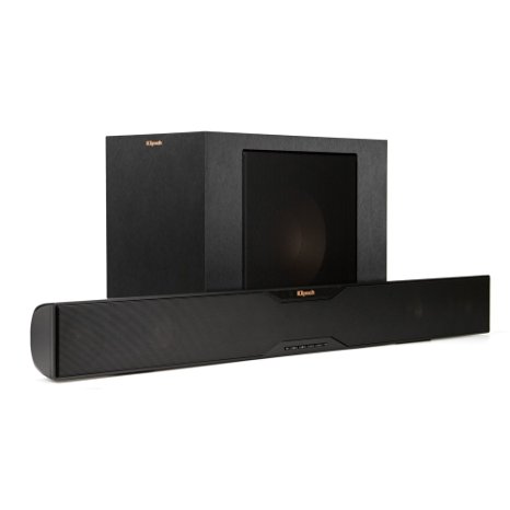 Klipsch R-20B Bluetooth Soundbar with Wireless Subwoofer (Satin Black)