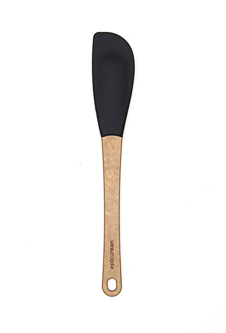 Epicurean Silicone Series Utensils, Medium Spatula, Natural with Black