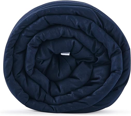 Kids Weighted Blanket | 40''x60'',7lbs | for Child Between 55-80 lbs | Premium Cotton Material with Glass Beads | Navy