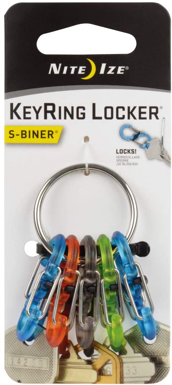 Nite Ize KRGP-11-R3 KEYRING Key Ring, one-size, Assorted Plastic Locking