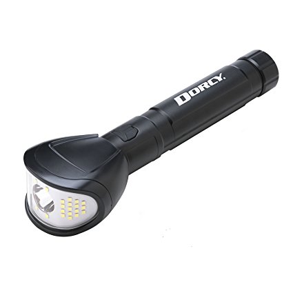 Dorcy 850-Lumen Wide Beam LED Flashlight with Dimmer Switch, Black (41-4346)