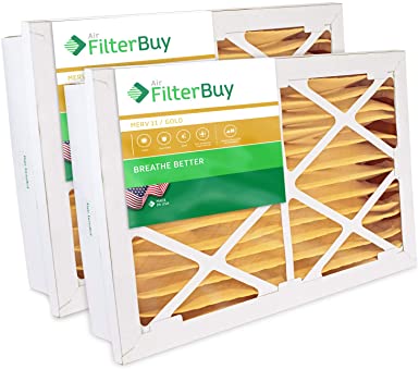 FilterBuy 20x20x5 Grille Honeywell FC40R1003, FC35A1043 Compatible Pleated AC Furnace Air Filters (MERV 11, AFB Gold). 2 Pack.