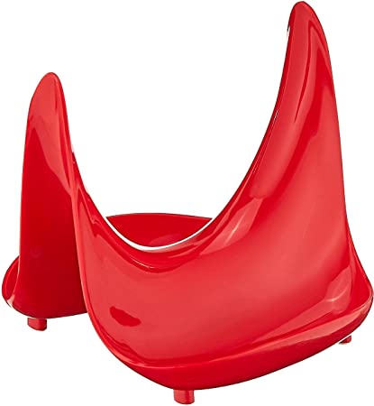 Hutzler Pot Lid Stand and Spoon Rest, Red