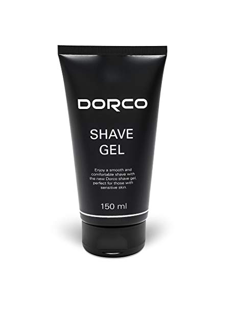 Dorco Men’s Shaving Gel: Reduce Irritation and Hydrate Skin with Aloe Vera, Betaine and Glycerin – Clear, Non-Foaming Formula with a Woody-Citrus Scent – Soothe Irritated Skin – Shave Gel for Men