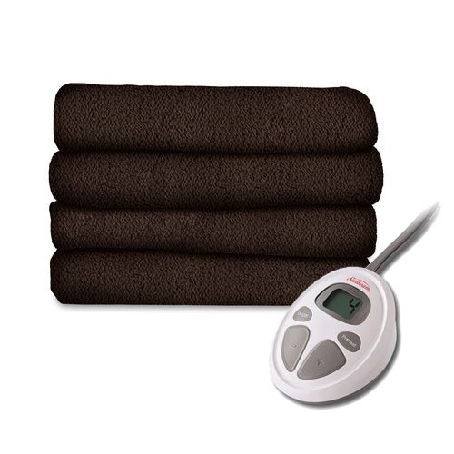 Sunbeam LoftTec Ultra Soft Electric Heated Blanket, Full Size Walnut