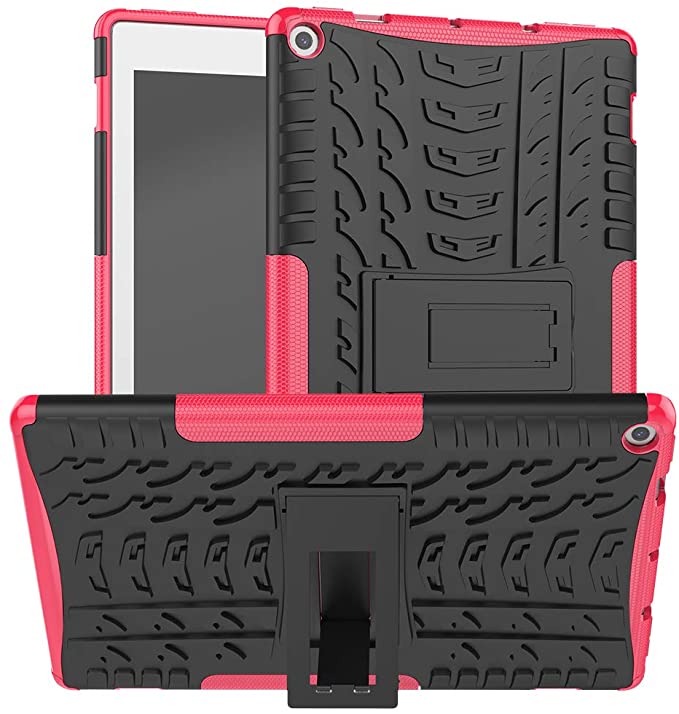 ROISKIN Tablet 10 Case [Kickstand] 9th/7th Generation,Dual Layer Heavy Duty Shockproof Impact Resistance Protective Case Cover for All-New 2019 2017 Released -Pink