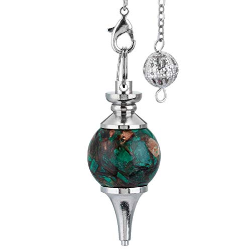 SUNYIK Crystal Point Pendulum Stone Healing Crystal Dowsing Divination Tool