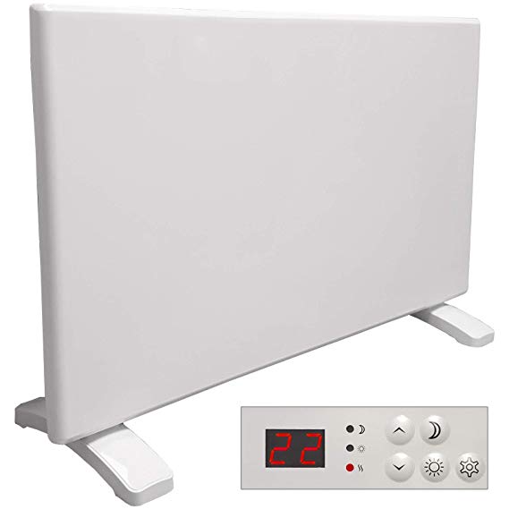 Futura Eco 2000W Electric Panel Electric Heater Bathroom Safe Setback Timer & Advanced Thermostat Control Wall Mounted or Floor Standing Low Energy Electric Heater