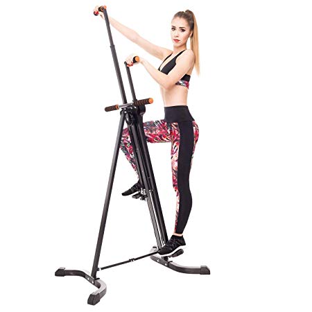 FEIERDUN Vertical Climber Exercise Machine,Full Total Body Workout Folding Cardio Climbing Machine for Women Men (C2)