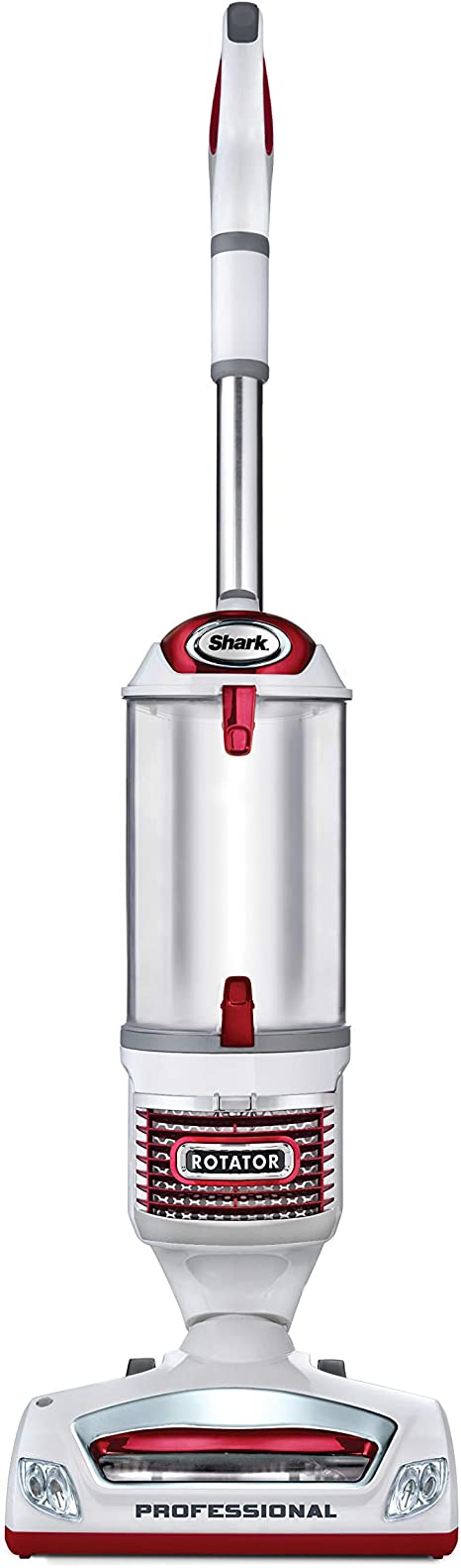 Shark Rotator Professional Upright Corded Bagless Vacuum for Carpet and Hard Floor with Lift-Away Hand Vacuum and Anti-Allergy Seal (NV501), White with Red Chrome