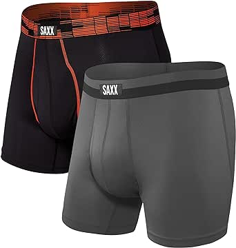 SAXX Men's Underwear - Sport Mesh Boxer Brief - 2 Pack