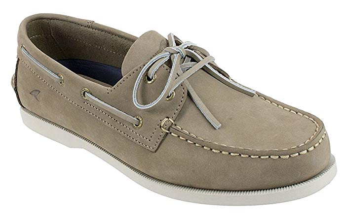 Rugged Shark Men's Boat Shoe, Classic Look, Premium Genuine Leather, with Odor Control Technology, Size 8 to 13