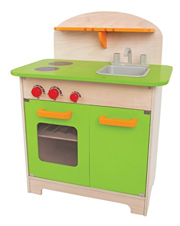 Hape Gourmet Kitchen Kid's Wooden Play Kitchen in Green