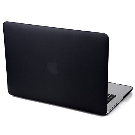 HDE MacBook Pro 15 Inch Non-Retina Case Hard Shell Cover Rubberized Soft Touch - Fits Mac Notebook 15.4" (CD Drive) Model A1286 (Black)