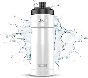 Bike Water Bottles | Insulated Bike Water Bottle | Easy Clean Nozzle, Easy Squeeze | Cycling Mountain Fitness Water Bottle | Gym Sport Bottle | (White, Sport 20)