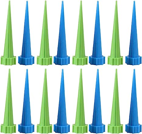 DOITOOL 16Pcs Plant Self Watering Planter Insert Spikes Stakes, Self Plant Watering Spikes Auto Drippers Irrigation Devices, Automatic Plant Waterer for Vacations Outdoor Indoor Potted Plant