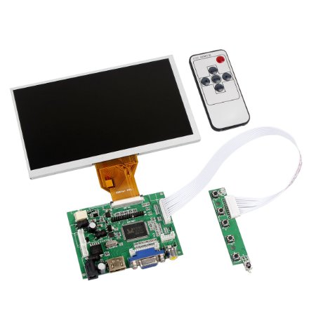Tontec 7 Inches Raspberry Pi LCD Display Screen TFT Monitor AT070TN90 with HDMI VGA Input Driver Board Controller