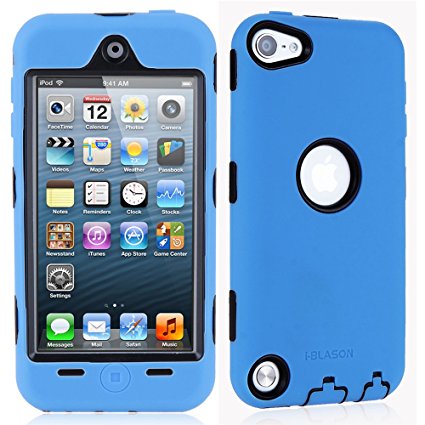 i-Blason ArmorBox Hybrid 3 Layer Defender Case with Built-In Screen Protector for iPod touch 5G (Blue)