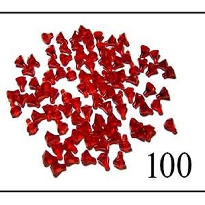 LEGO Rock 1x1 Jewel Treasure Gem 24 Facet Trans-Red - x100 Loose