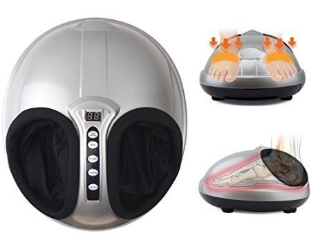 Angel Shiatsu   Air Pressure Kneading and Rolling Foot Massager Machine with Airbag Pressure & Heat & Timer Pain-Relief