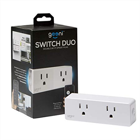 Geeni GN-WW110-199 Switch Duo Smart Plug, White