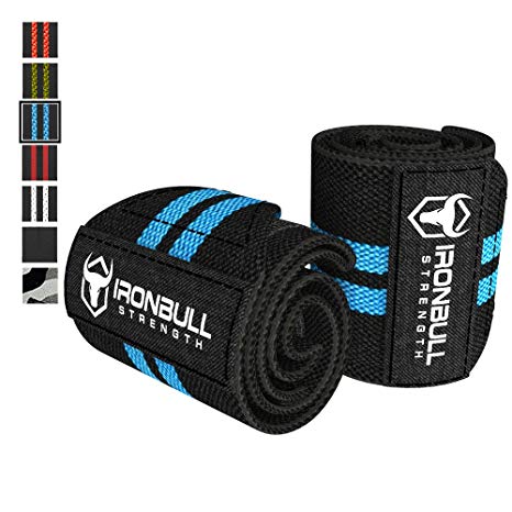 Wrist Wraps (18" Premium Quality) for Powerlifting, Bodybuilding, Weight Lifting - Wrist Support Braces for Weight Strength Training