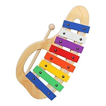 Glockenspiel Xylophone, Ideal First Musical Instrument for Children, Educational and Fun for All Ages, Beautiful Precision Tuned Instruments include Wood Mallet and 12 page Music Pattern Song Book