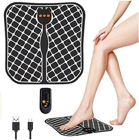 FUSHITON ABS Stimulator Foot Massager Low-Frequency Pulses EMS Foot Massage Cushion EMS Intelligent Physiotherapy Massage Instrument Improve Blood Circulation
