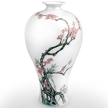 Traditional Chinese Ceramic Decorative Jar Vase,Jingdezhen Oriental Handcrafted Porcelain Decro