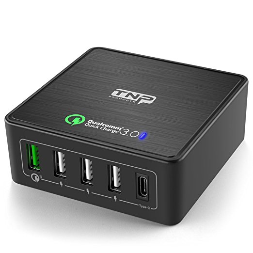 TNP Quick Charge 3.0 USB Wall Charger Multi Port 5 Port 40W Fast Charging Station Power Adapter Plug USB-C / USB Type-C For Galaxy S7 S6 Edge Plus, iPhone 7 / 6s / Plus, iPad Pro / Air 2 / mini