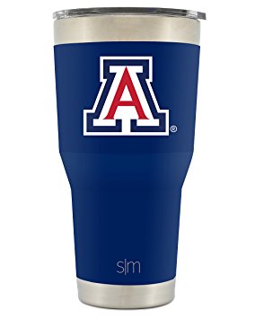 Simple Modern University of Arizona 30oz Cruiser Tumbler - Vacuum Insulated Stainless Steel Travel Mug - UA Wildcats Bear Down Tailgating Hydro Cup College Flask