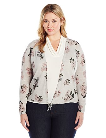 Lucky Brand Women's Plus Size Pull Tie Cardigan Sweater