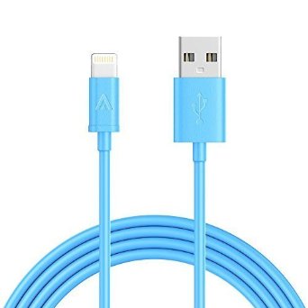 Anker Lightning to USB Cable 6ft / 1.8m Extra Long with Compact Connector Head [Apple MFi Certified] for iPhone, iPad and iPod (Blue)