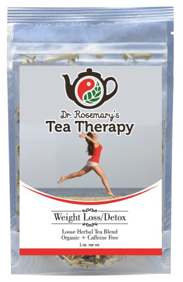 Weight Loss Detox Tea - Cleanse Toxins From Fat Cells & Reduce Bloating While Losing Weight - Boost Your Metabolism - Appetite Suppressant- Organic CAFFEINE FREE Loose Herbal Tea Blend - Naturally Gluten Free for Detoxing by Dr. Rosemary's Tea Therapy