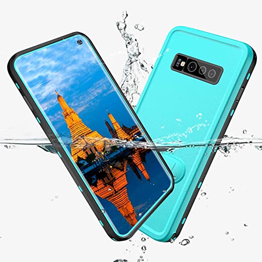 Samsung Galaxy S10 Waterproof Case IP68 Certified Shockproof Dustproof Snowproof Full Body Rugged Protective Cover with Built-in Screen Protector for Galaxy S10 2019 Released 6.1 inch (Blue)