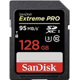 SanDisk Extreme PRO 128GB UHS-IU3 SDXC Flash Memory Card with up to 95MBs- SDSDXPA-128G-G46