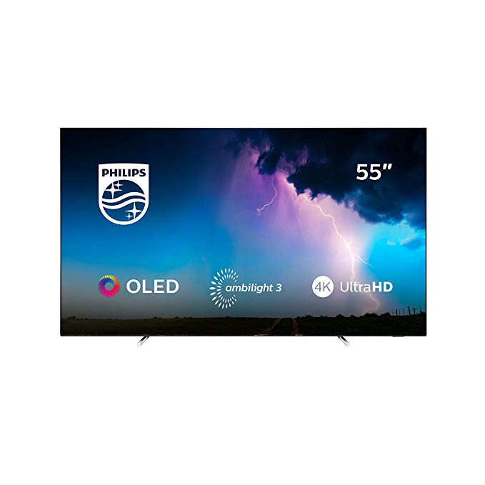 Philips 55OLED754/12 55-Inch 4K UHD OLED Smart TV with Ambilight, P5 Perfect Picture Engine, Dolby Vision, Dolby Atmos, HDR 10 , Alexa built-in - Black (2019/2020 model)